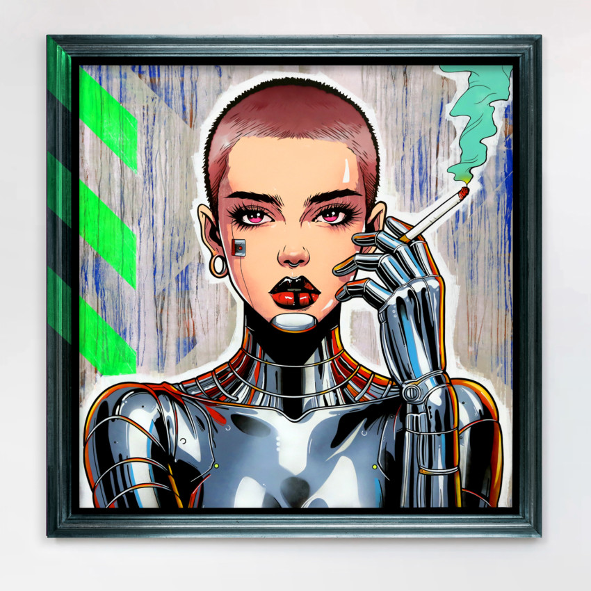 Ava - Painting on canvas / 150cm x 150cm - 🔴