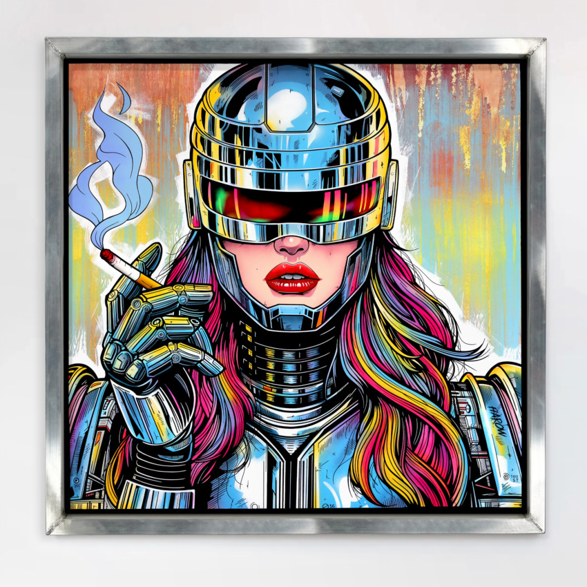 Jill - Painting on canvas / 150cm x 150cm - 🔴