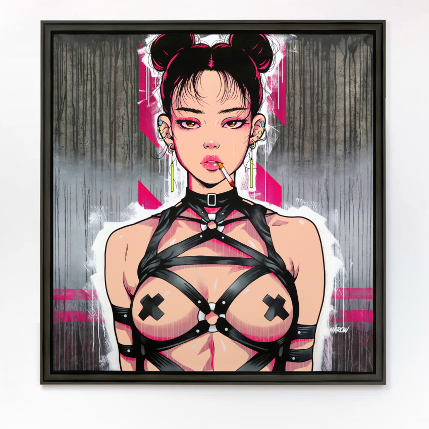 Yumi - Painting on canvas / 150cm x 150cm - 🔴