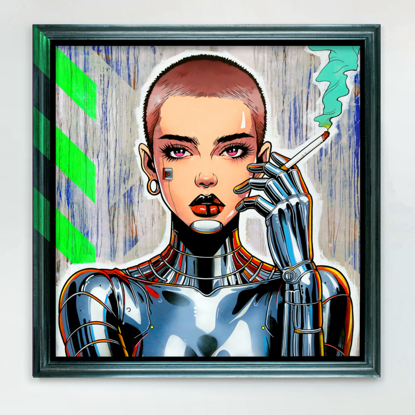 Ava - Painting on canvas / 150cm x 150cm - 🔴
